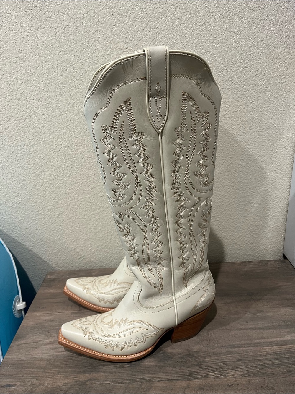 ARIAT CASANOVA BLANCO WHITE SNIP TOE TALL COWBOY BOOTS - Picture 4 of 7